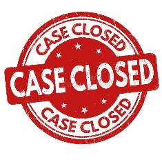 Case closed stamp